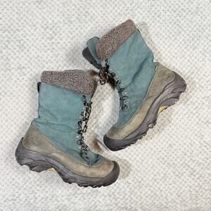 KEEN Hoodoo II Mid Womens 10 Green Suede Waterproof Insulated Winter Boots